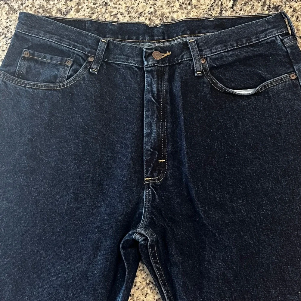 NWT Wrangler Five Star Premium Jeans Mens 38x32 Regular Fit Dark Wash‎